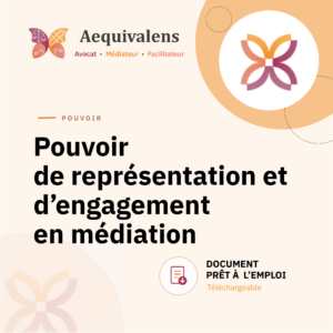 pouvoir d’engagement et de représentation en médiation
