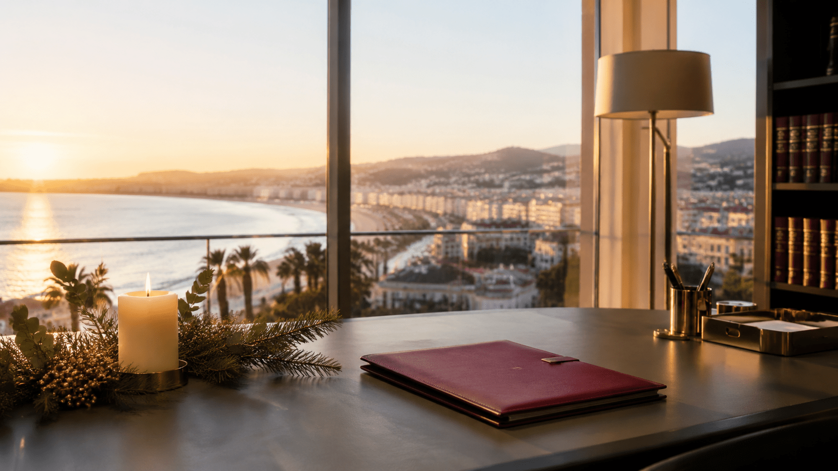 Vœux 2019 du cabinet Aequivalens avec la place Masséna à Nice